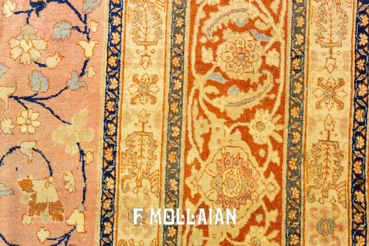Floral Medallion Antique Tabriz Hadji djalili Larg Carpet n°:742216